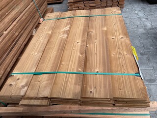 Ca. 39x Thermo Vuren Zweeds Rabat, 14x190mm, lengte 120cm